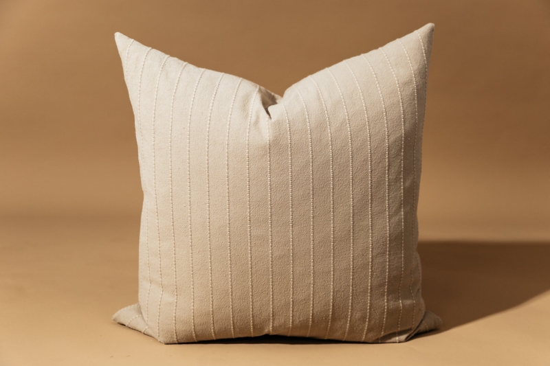 Throw Pillow: Slate Blue Color Flange Border, Traditional Bedroom Accent.
