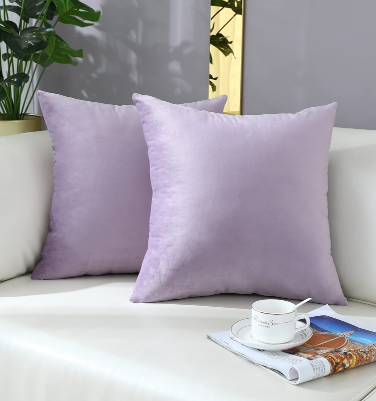 Throw Pillow Soft Sheen Plush Surface, Lavender Modern Glam