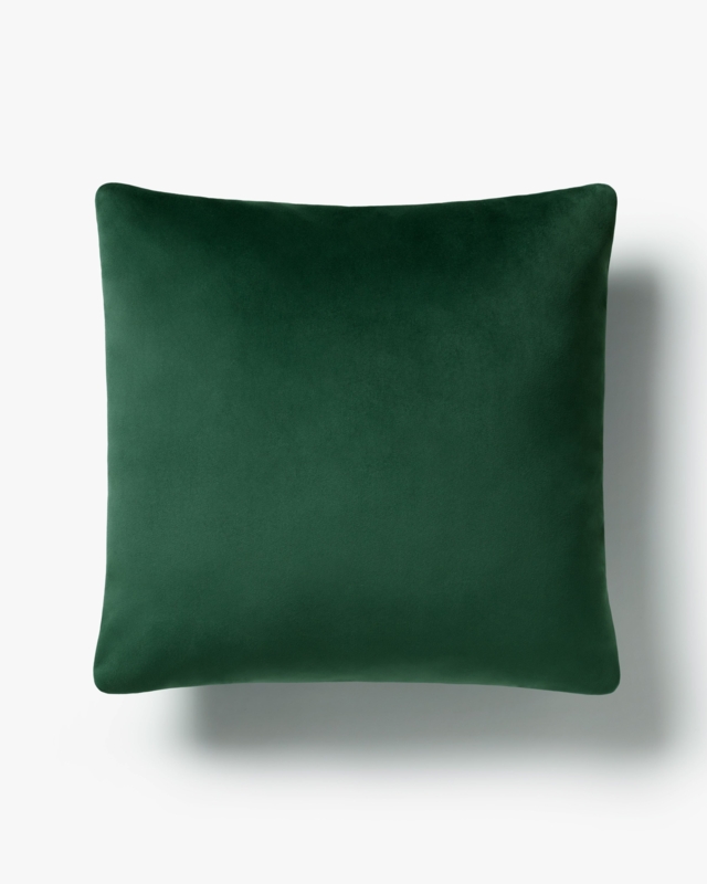 Throw Pillow: Spruce Green Velvet-Like Fabric, Modern Minimalist Style
