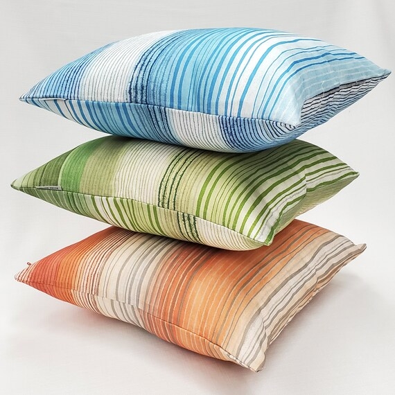 Throw Pillow Striped Pattern Southwestern Style Earth Tones Terracotta
