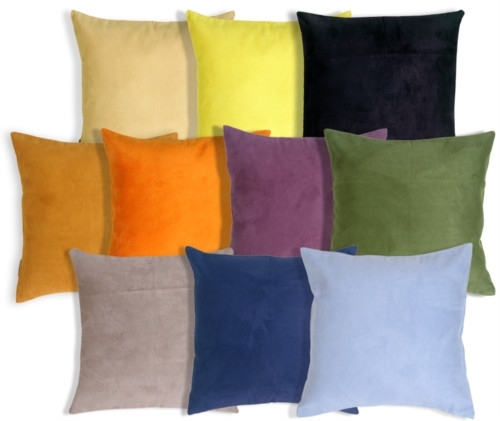 Throw Pillow Suede Like Texture Multi Color Matte Finish Colorful Cushions