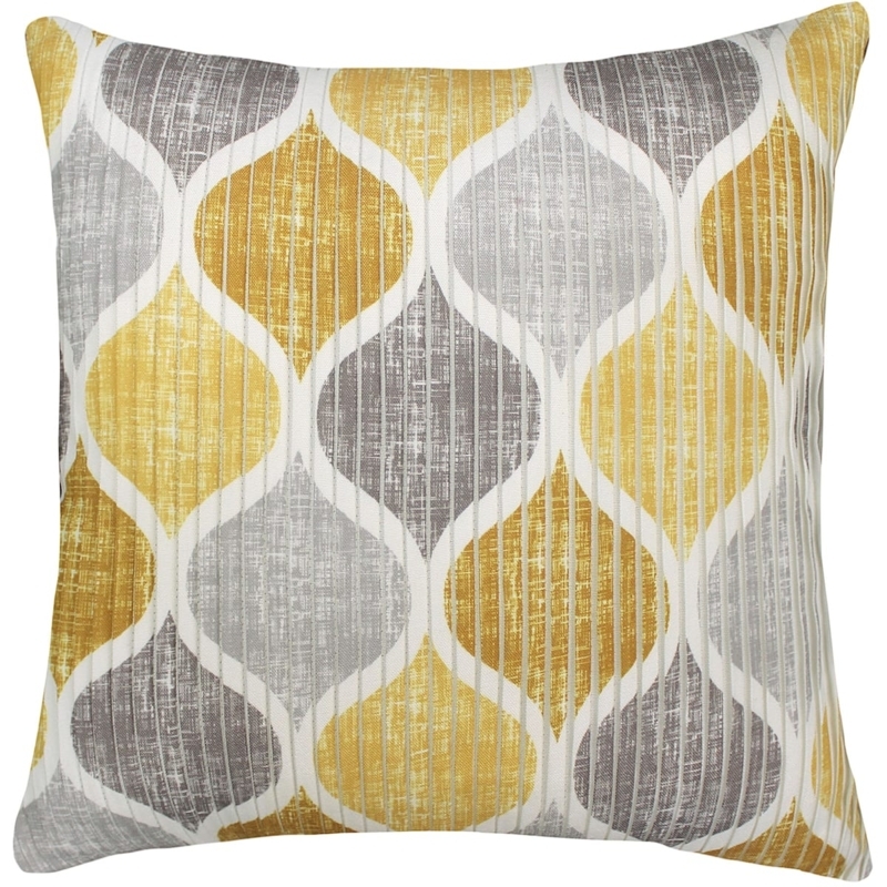 Throw Pillow, Sunburst Pleated Design, Two-Tone Fabric, Contemporary
