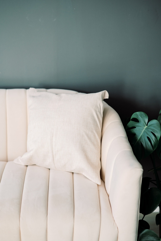 Throw Pillow Tan Heavyweight Canvas Matte Finish Earthy Bohemian