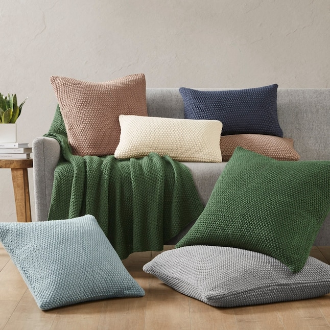 Throw Pillow Teal Cable Knit Chunky, teal cable knit throw pillow