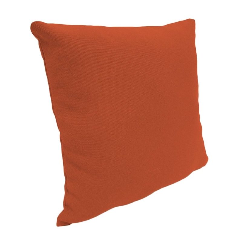 Throw Pillow Terracotta Orange Canvas Piped Edges Outdoor Earthy