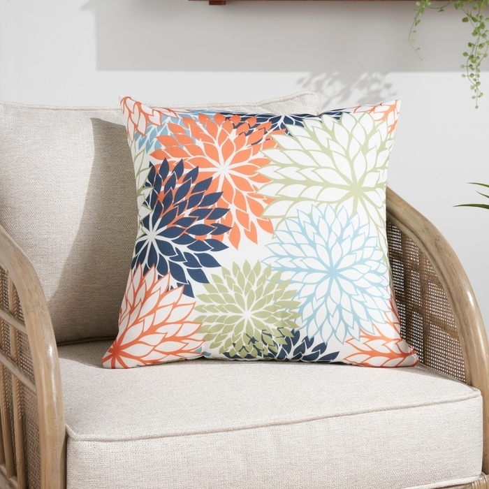 Throw Pillow Tropical High-Low Pile Large-Scale Botanicals Boho