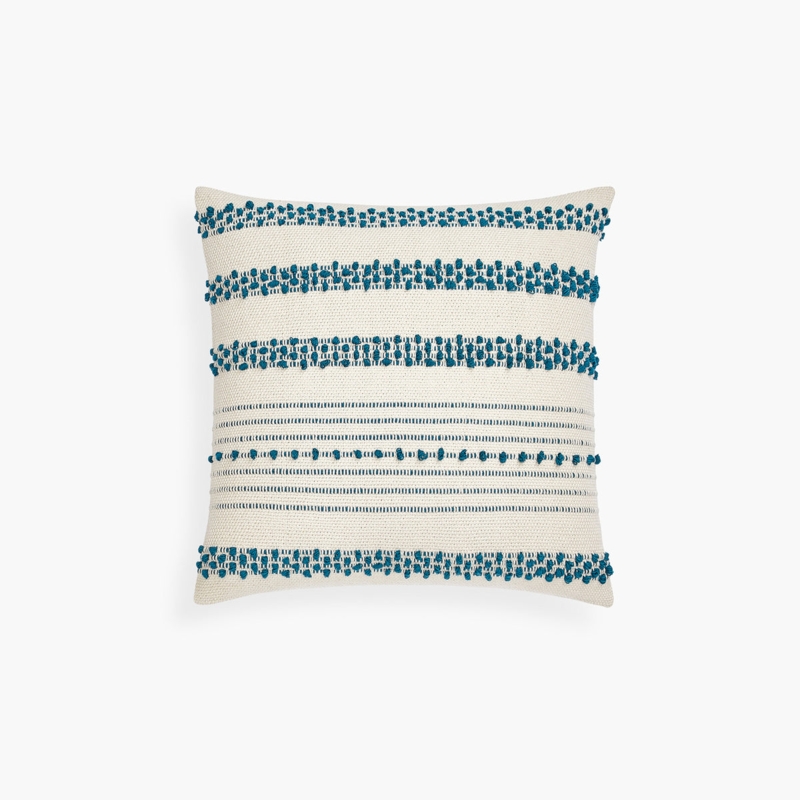 Throw Pillow Tufted Dot Texture Corner Tassels Boho Accent Cushion