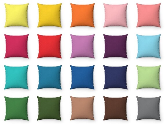 Throw Pillow Vibrant Yellow Linen Like Knife Edge Textured Cover