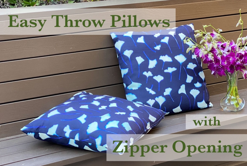 Throw Pillow: Vintage Poem Print & Zipper Opening on Linen-Like Fabric