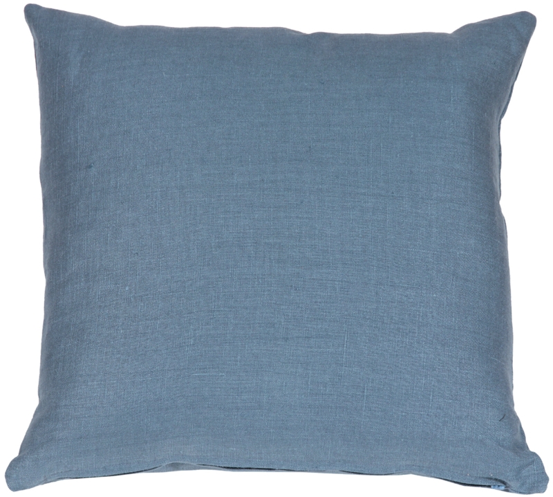 Throw Pillow Wedgewood Blue Linen Like Texture Coastal Style Accent