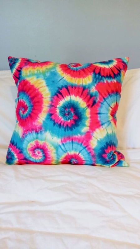 Throw Pillow with Black and White Illustrated Cottagecore Theme Graphic