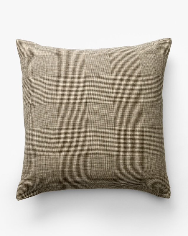 Throw Pillow Woven Fabric Flanged Edge Navy Houndstooth Throw Pillow