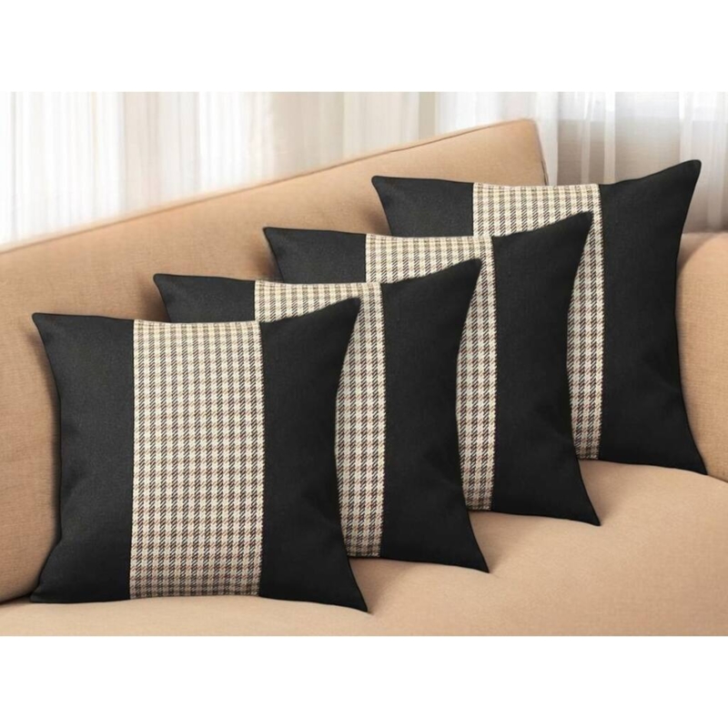 Throw Pillow Woven Fabric Set Of Four Woven Fabric Decorative Pillows