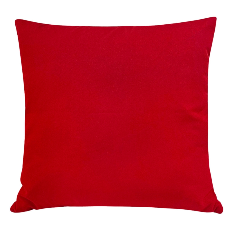 Throw Pillow Woven Slub Texture Red Knife Edge Matte Finish Transitional