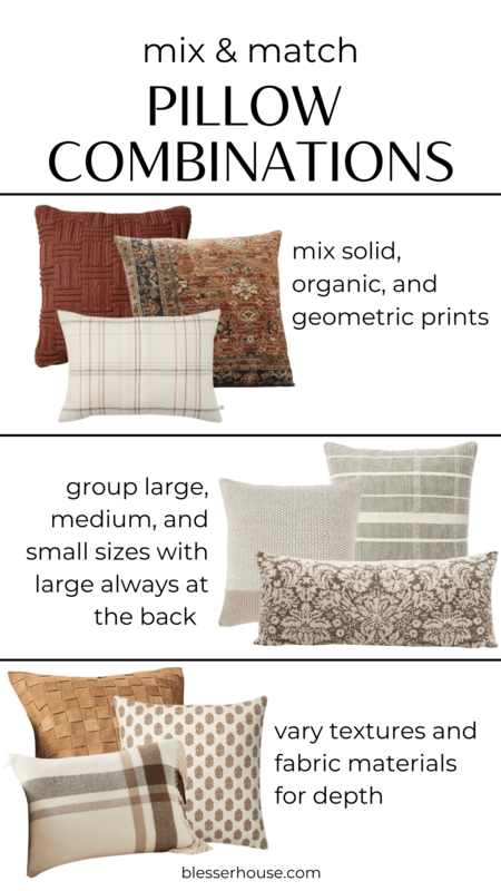Throw Pillows Earthy Color Palette Textured Layering Botanical Wall Decor