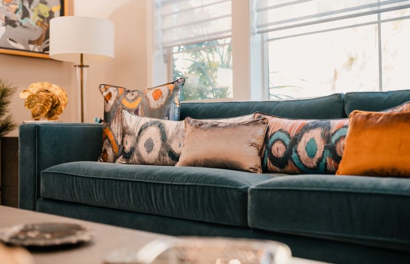Throw Pillows Metallic Shimmer Velvet-Like Modern Glam Living Room Decor