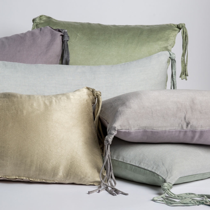 Throw Pillows Romantic Ruffled Cluster Quilted Scalloped Trim pastel