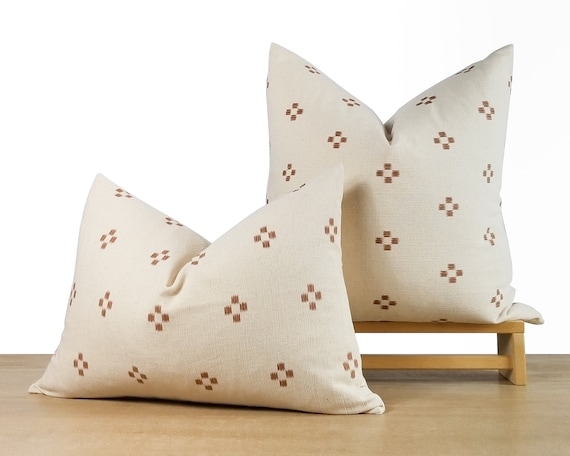Throw Pillows Sienna Batik Pattern Boho Chic Geometric