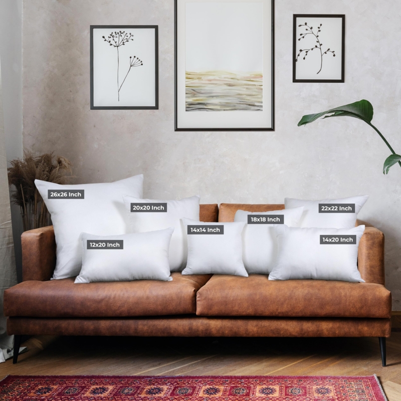 Throw Pillows, Stark White Rectangular Set for Minimalist Living Room