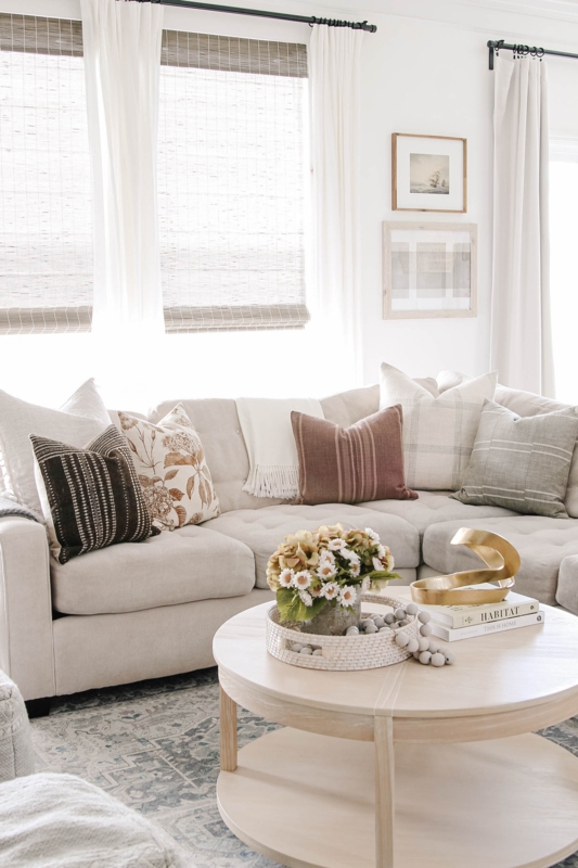 Throw Pillows Transitional Living Room Styling with Teal Velvet Texture