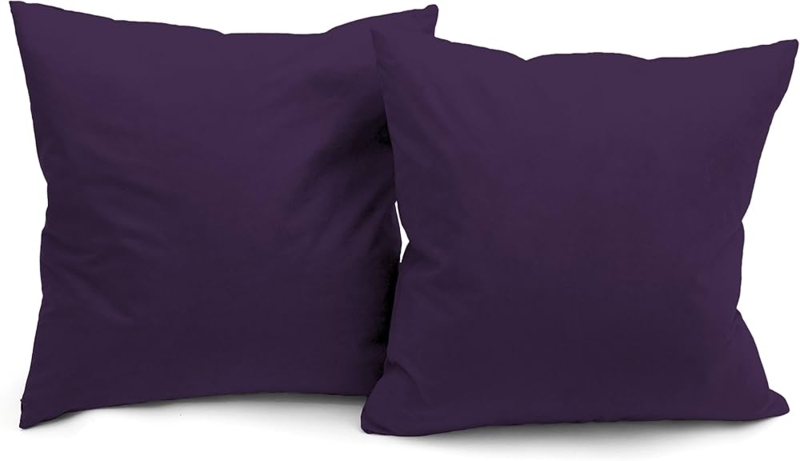 Throw Pillows Vibrant Purple Microsuede Square Set of 2