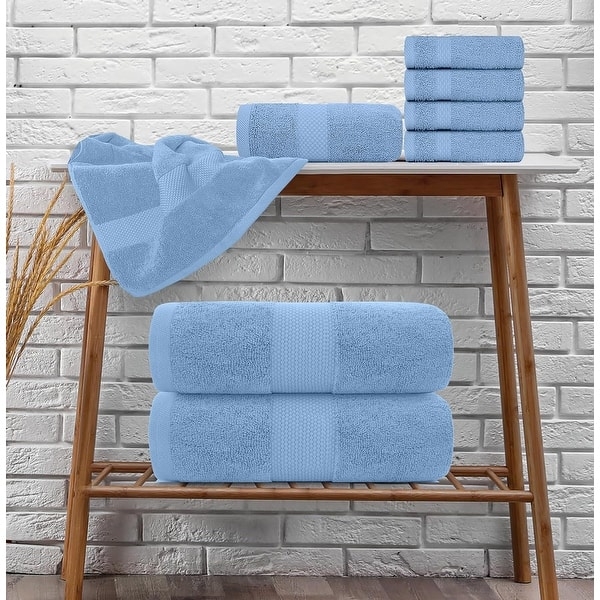 Towel Set 8 Piece Count Precision Folding Stacked Multi Size