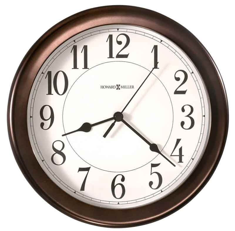 Traditional Wall Clock Bold Arabic Numerals Aged Frame
