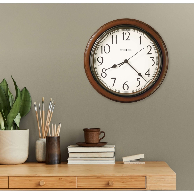 Traditional Wall Clock featuring Dark Dial Contrast and Roman Numerals