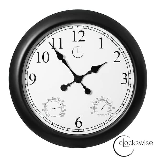 Traditional Wall Clock, Roman Numerals, Stepped Wood Toned Frame