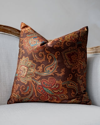 Tufted Paisley Throw Pillow, Bohemian Chic Decorative Pillow