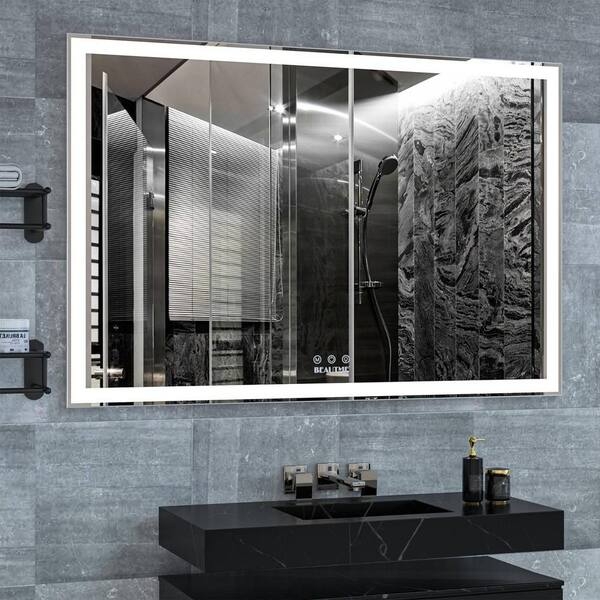 Vanity Mirror Led Border Integrated Lighting Rectangular Silhouette