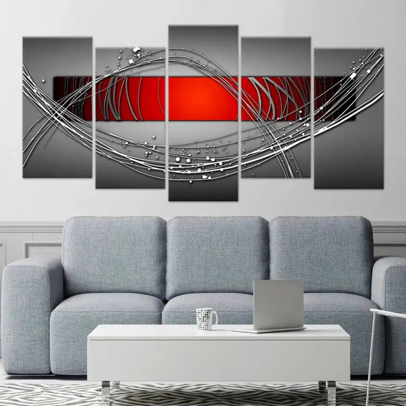 Vertical Oversized Canvas Wall Art Grey Monochrome Base