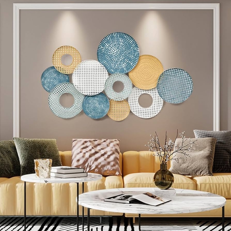 Wall Art Abstract Floating Shapes With Cutout Details Decor