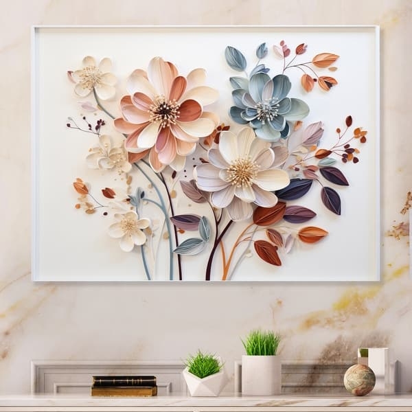 Wall Art Botanical Collage Horizontal Landscape Oversized Abstract