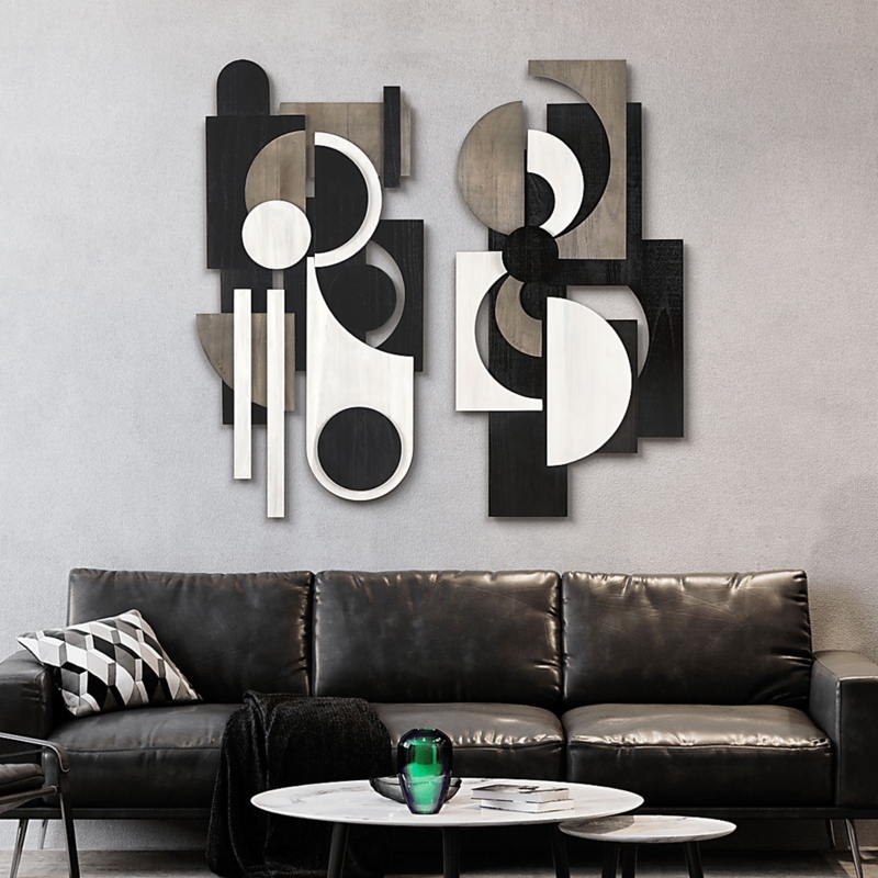 Wall Art: Dark Radial Texture Plaques for Organic Decor