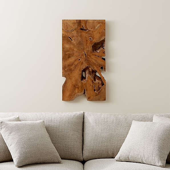Wall Art Framed Wood Slice Mosaic Organic Circular Pattern Tactile