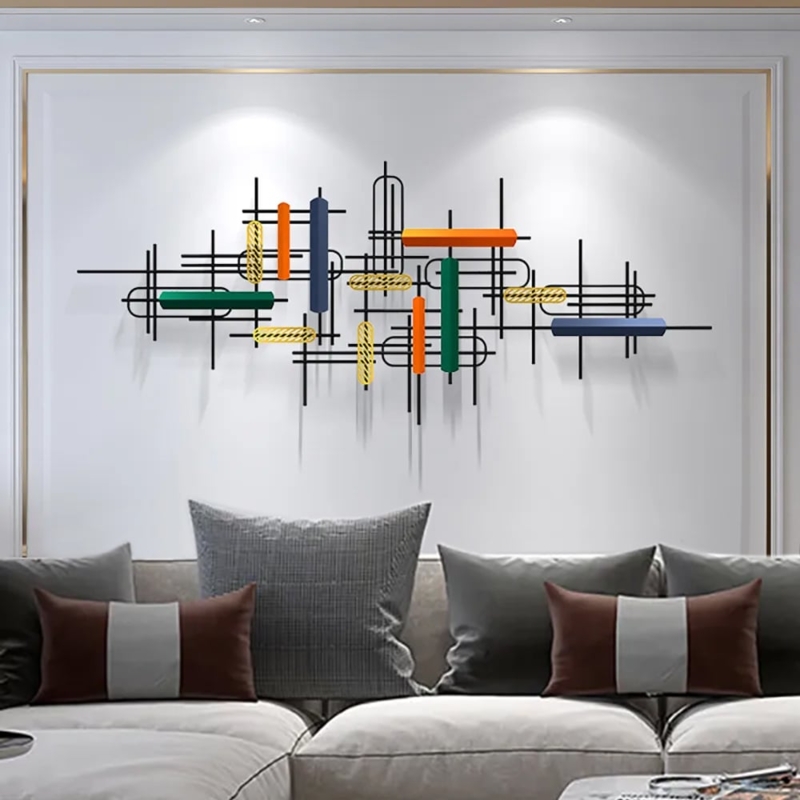 Wall Art Gold And Black Disks Geometric Layering Sculpture