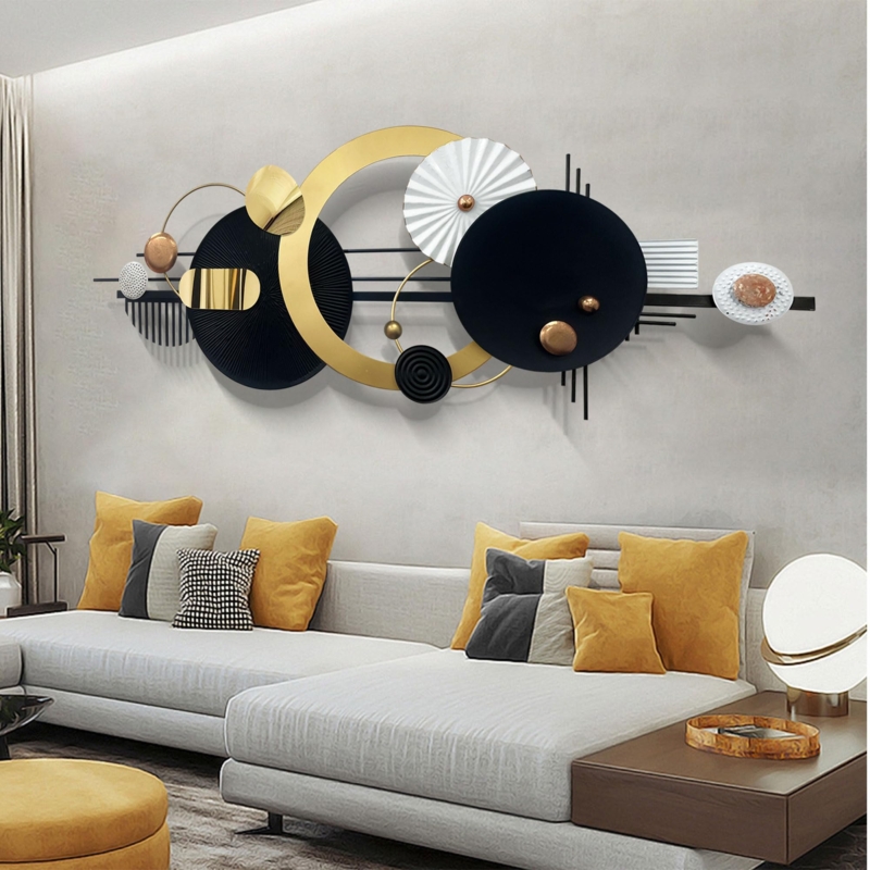 Wall Art Overlapping Geometric Circles Large Horizontal Scale