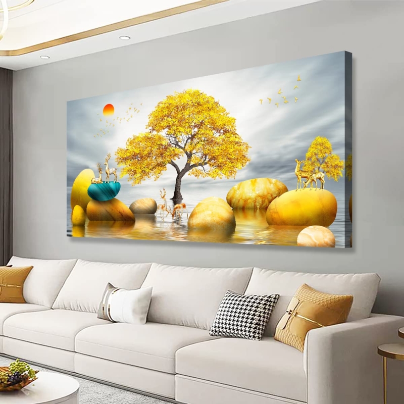 Wall Art Triptych Landscape Tree Accent Bedroom Decor