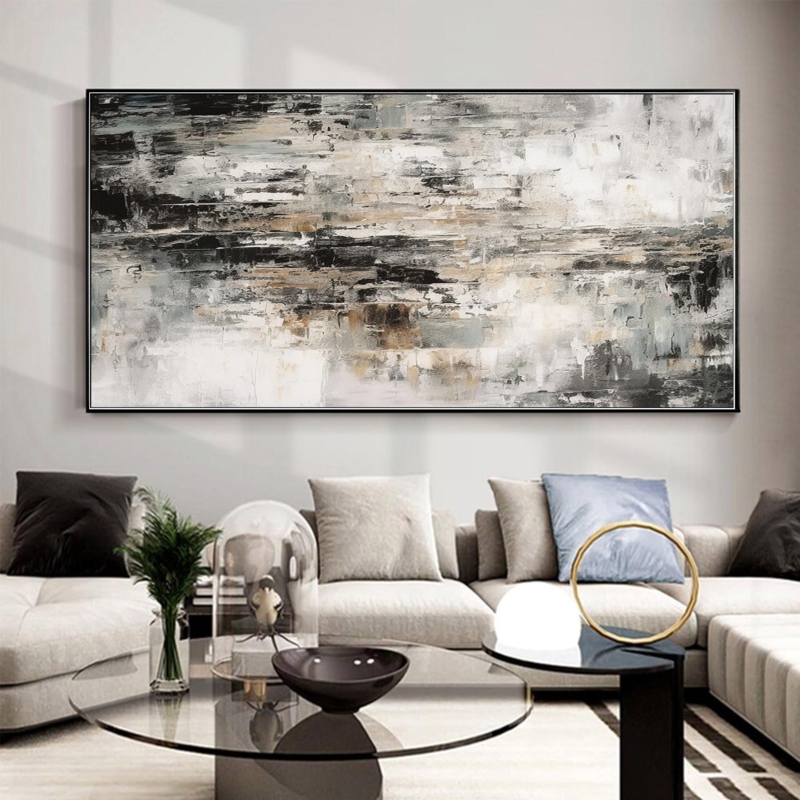 Wall Art: Vertical Abstract Canvas with Heavy Texture