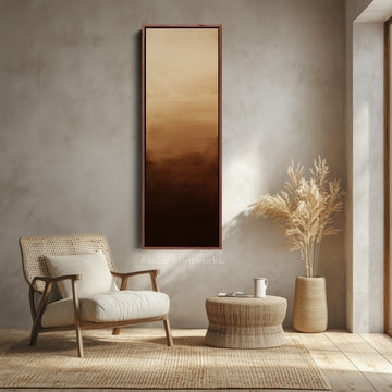 Wall Art Vertical Orientation Narrow Silhouette Earthy Tones Minimalist