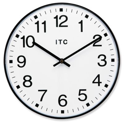 Wall Clock 19 Inch Diameter with Bold Arabic Numerals