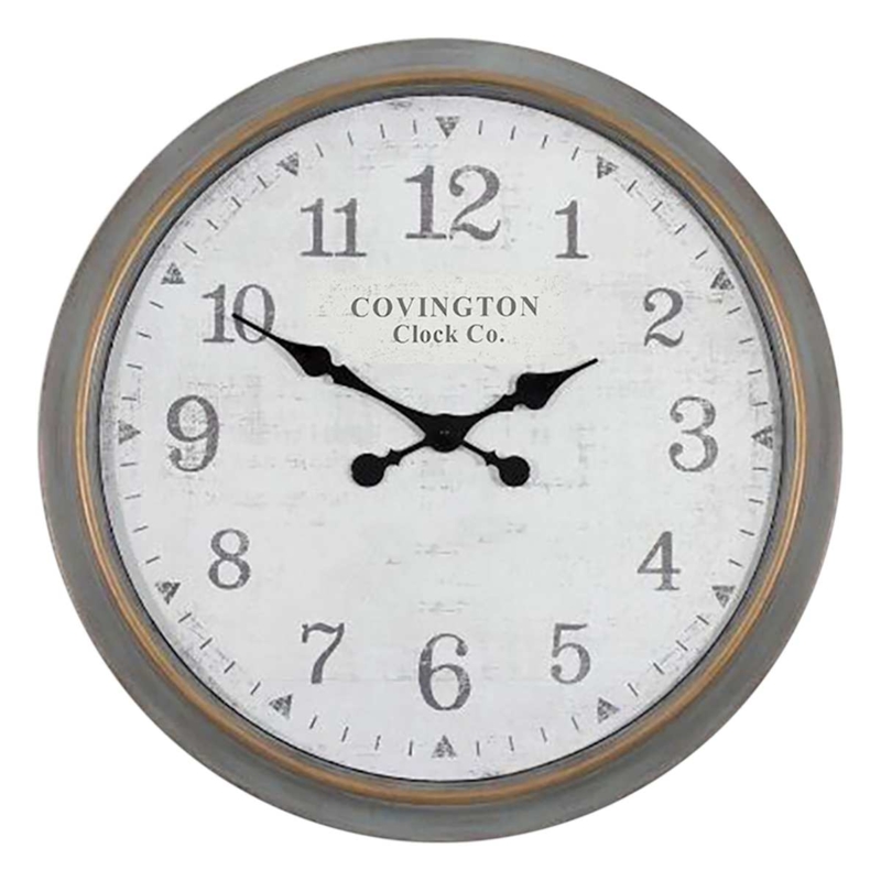 Wall Clock 30 Inch Diameter Oversized Roman Numerals Weathered