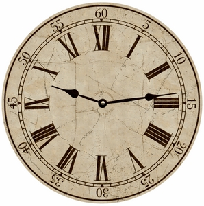 Wall Clock Arched Top Pendulum Roman Numerals Traditional Farmhouse