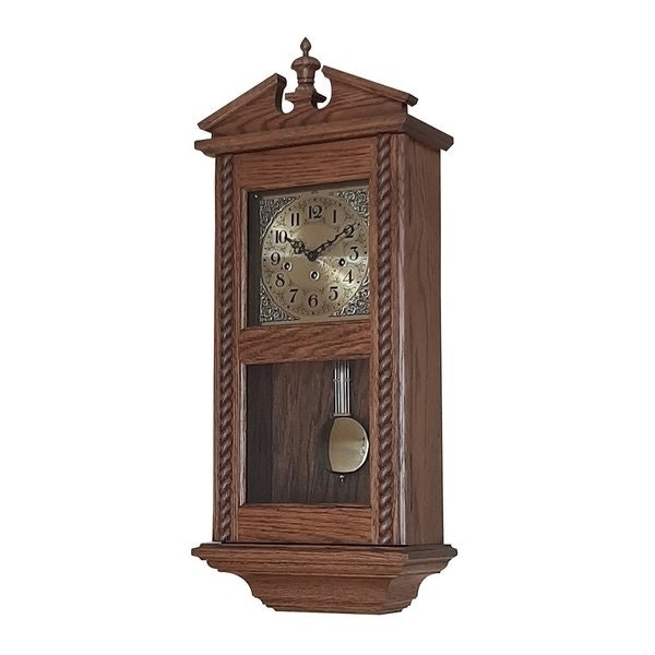 Wall Clock Classic Split Pediment Rope Molding Traditional Home Decor
