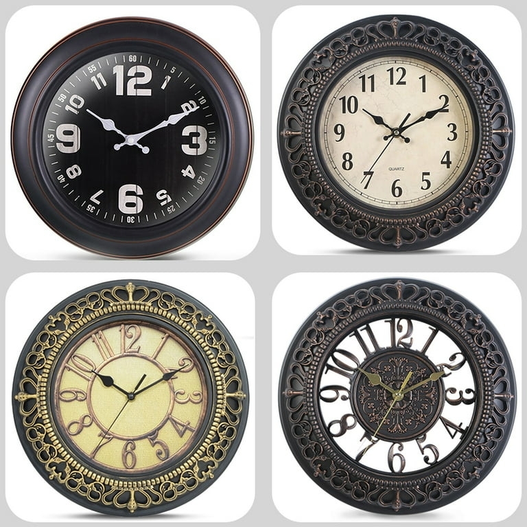 Wall Clock Coppery Frame Bold Numerals Classic Copper Decor