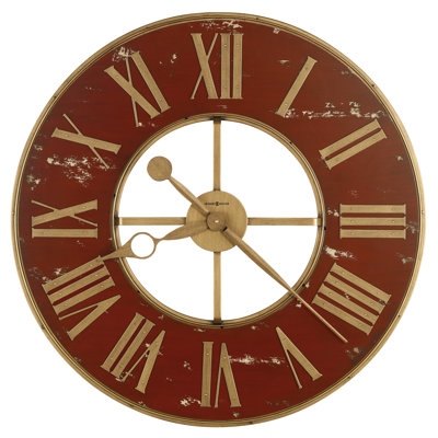 Wall Clock Dark Rim with Charcoal Metal Open Frame Rustic Industrial