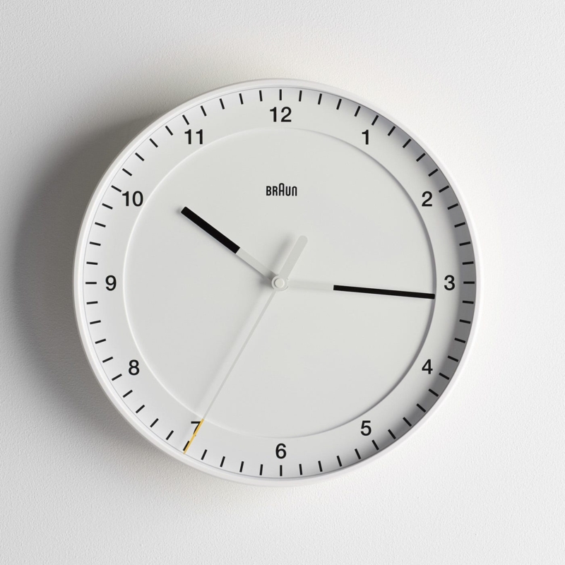 Wall Clock Date Window Yellow Second Hand Mid Century Modern