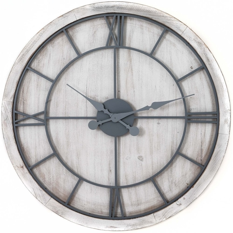 Wall Clock Deep Rim Bold Arabic Numerals Contemporary Farmhouse Decor