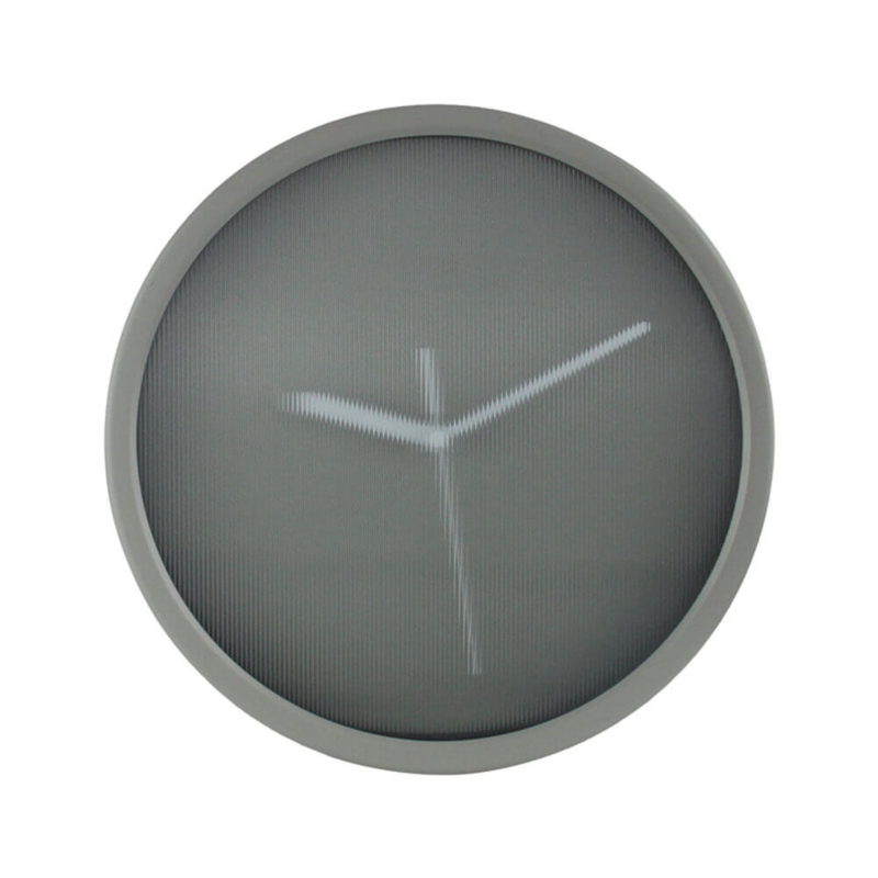 Wall Clock Frosted Glass Face Gold Linear Markers Minimalist Decor